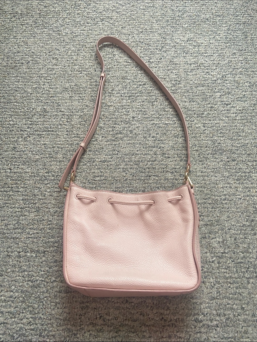 Marc Jacobs Blush Pink Leather Drawstring Crossbody Bag - Picture 7 of 12